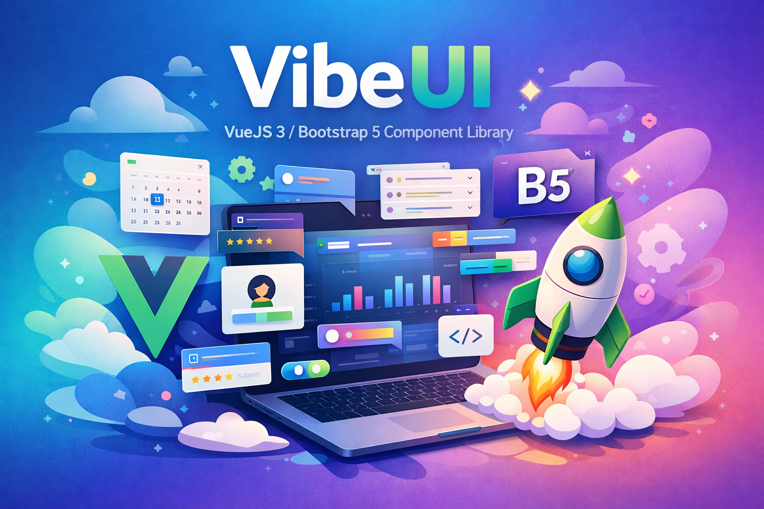 VibeUI: The Modern Vue 3 and Bootstrap 5 Component Library for AI Development